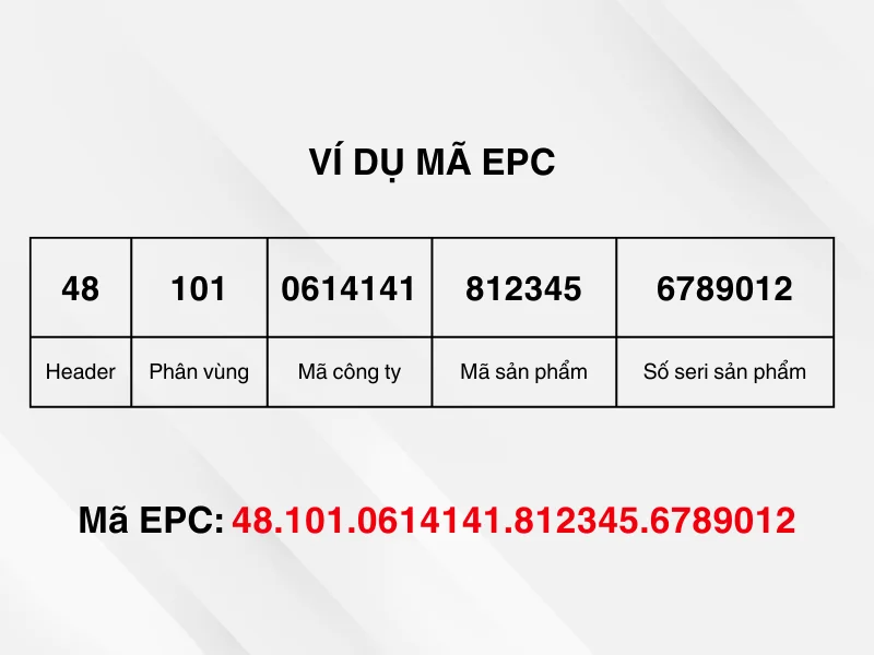 Ví dụ về mã EPC