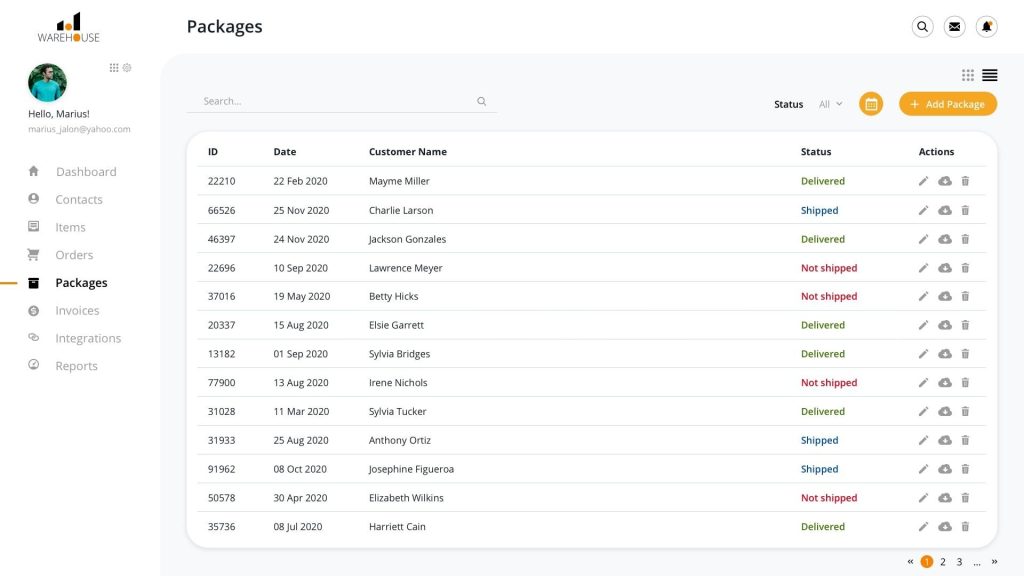 Nhóm chức năng Warehouse​​ trong phần mềm Trackify.WMS