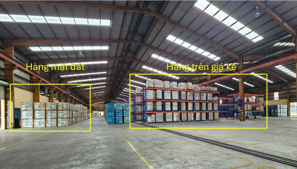 Sắp xếp hàng hóa trong kho Hoa Sen Home