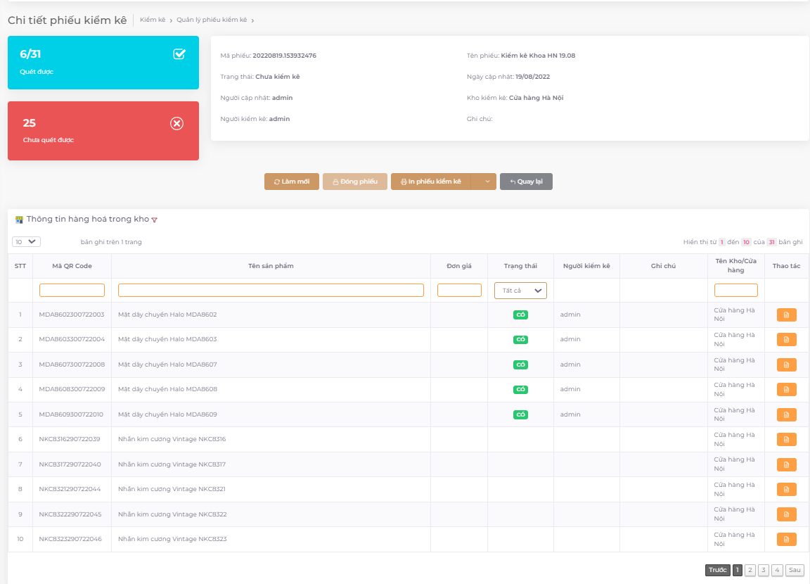 Phần mềm quản lý hàng hóa trang sức bằng RFID tại Tierra