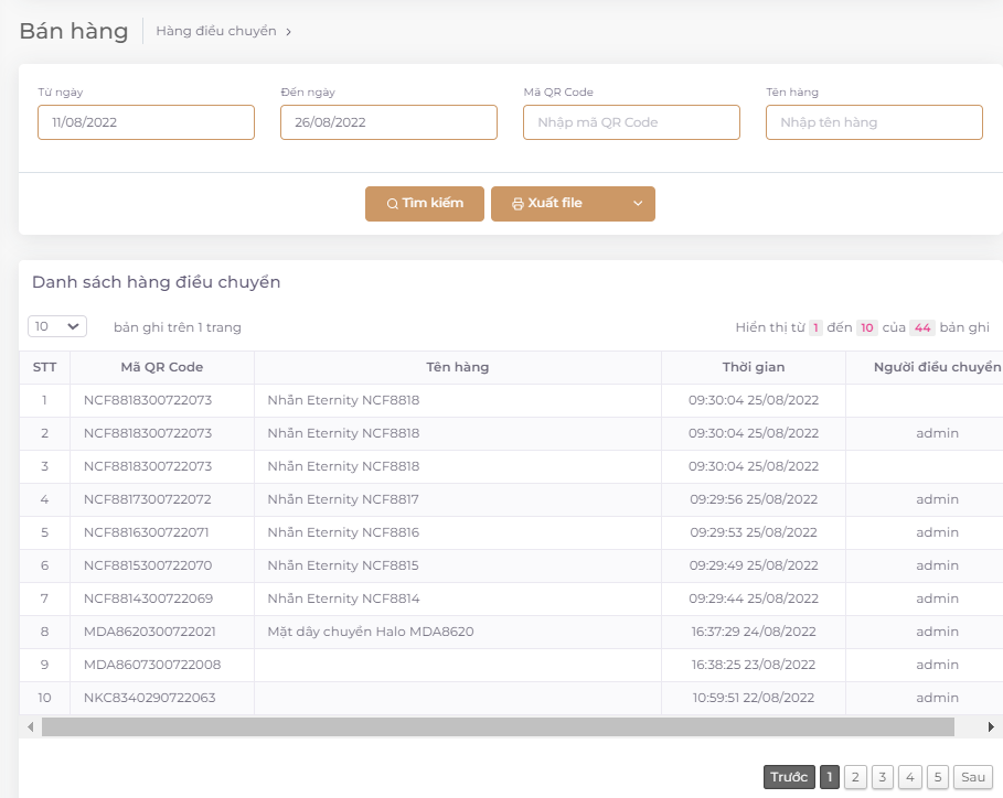 Phần mềm quản lý hàng hóa trang sức bằng RFID tại Tierra