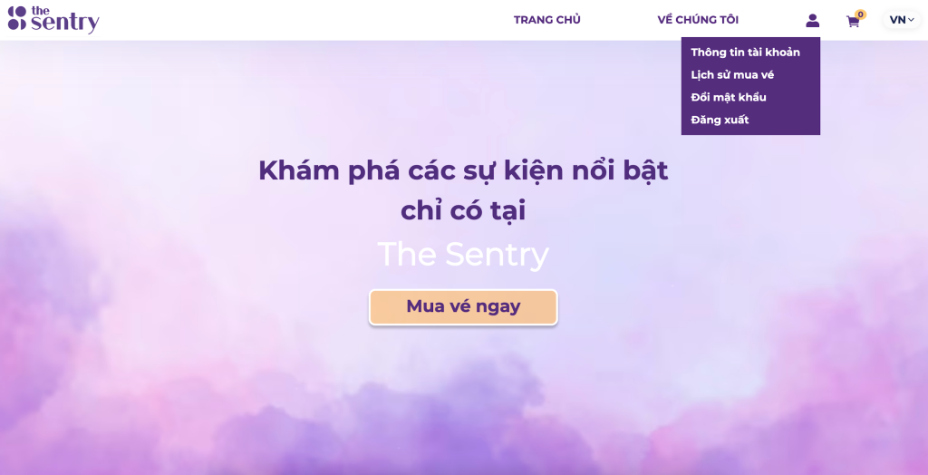 Giải pháp quản lý sự kiện ứng dụng RFID cho The Sentry Website bán vé sự kiện The Sentry