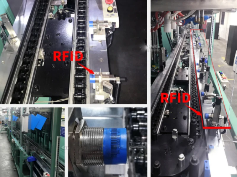 RFID theo dõi năng suất sản xuất: Giải pháp tối ưu dây chuyền nhà máy Đầu đọc RFID cố định tại các trạm kiểm soát và đầu đọc cầm tay