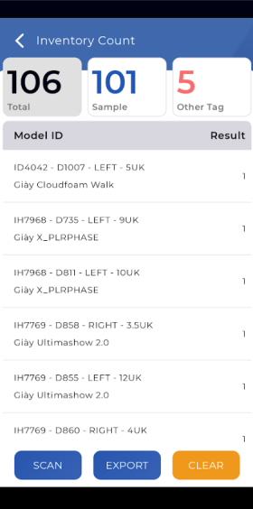 Mobile app quản lý hàng hóa tại Jia Hsin do Trackify triển khai