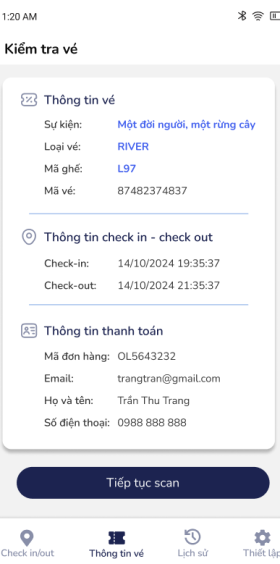 Mobile app quản lý sự kiện ứng dụng RFID của Trackify