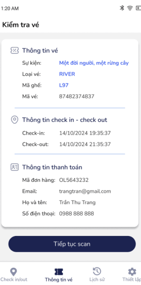 Mobile app quản lý sự kiện ứng dụng RFID của Trackify