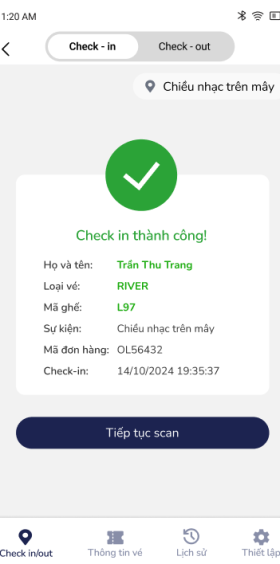 Mobile app quản lý sự kiện ứng dụng RFID của Trackify