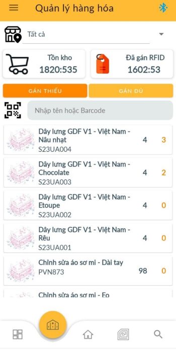 Ứng dụng mobile app quản lý hàng hóa tại No Concept do Trackify triển khai